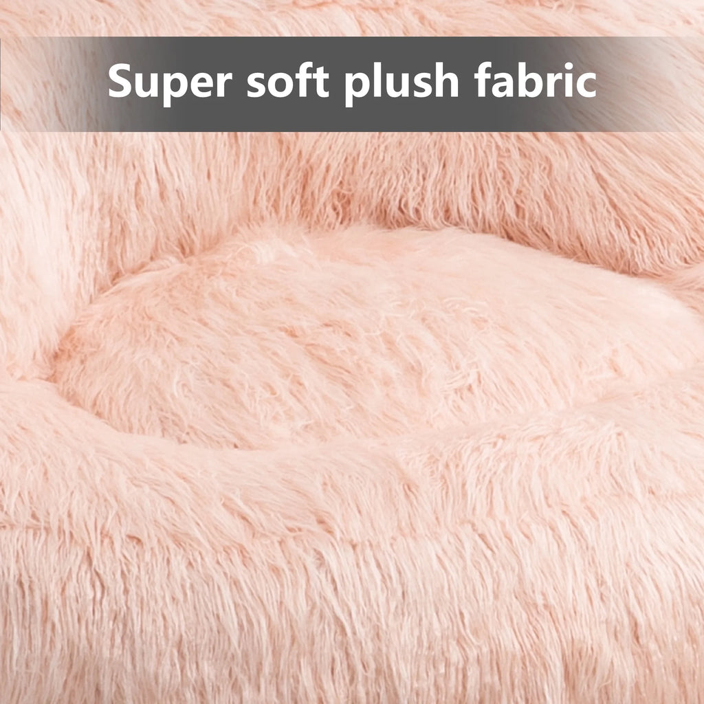 Fluffy Bean Bag Chair with Ottoman G95837