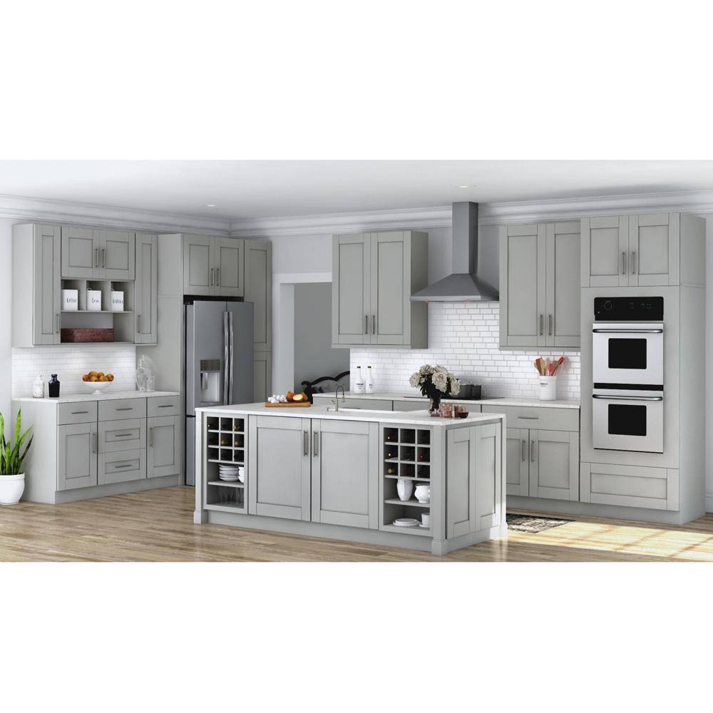 Shaker Assembled Pantry Kitchen Cabinet in Dove Gray Y7874