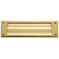 Satin Brass and Black Letter Box Plate O96400