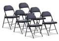 Black Vinyl Folding Chair with Metal Frame T25792