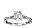 14K White Gold Emerald Solitaire Engagement Ring K49025