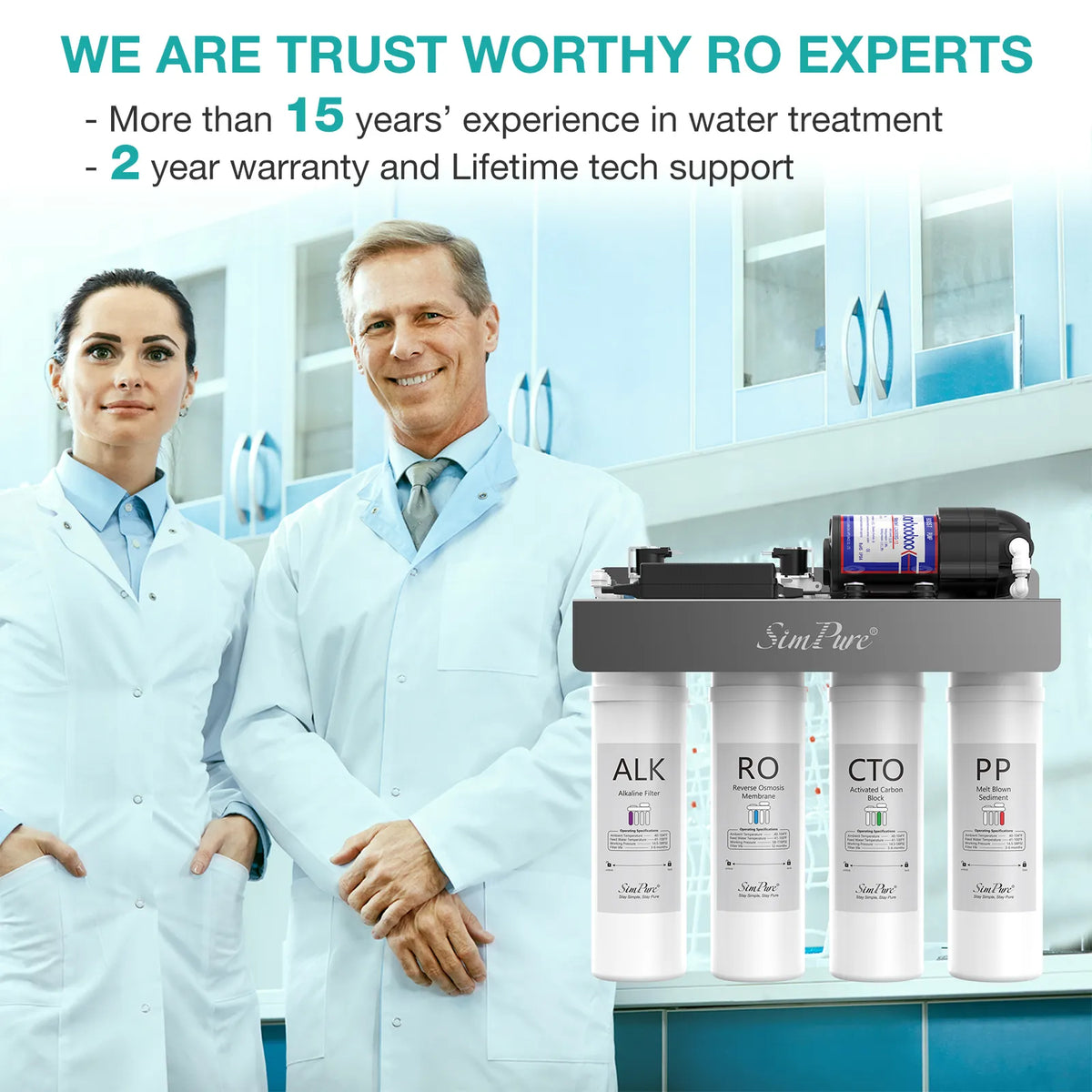 5 Stage Under Sink Reverse Osmosis Water Filtration System U155646