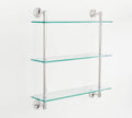 Polished Nickel Triple Glass Shelf N4347