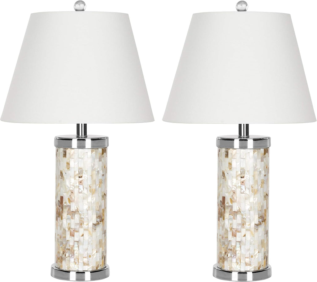 Ivory Shell Table Lamp Set of 2 F93058
