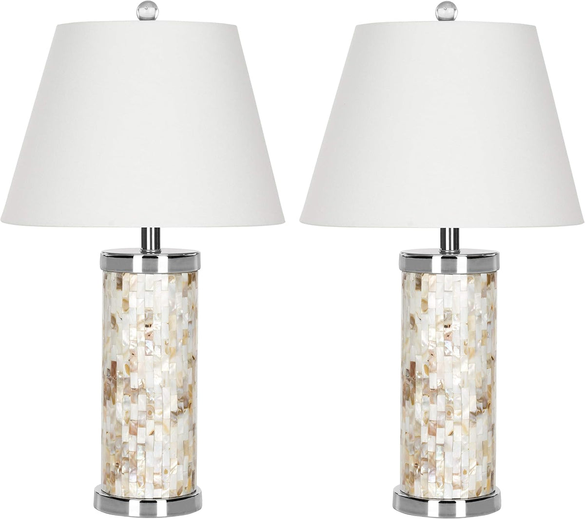 Ivory Shell Table Lamp Set of 2 F93058