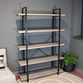 5-Tier Industrial Style Bookshelf with Open Shelves O41891