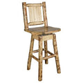 Brown Swivel Solid Wood Bar Stool F338