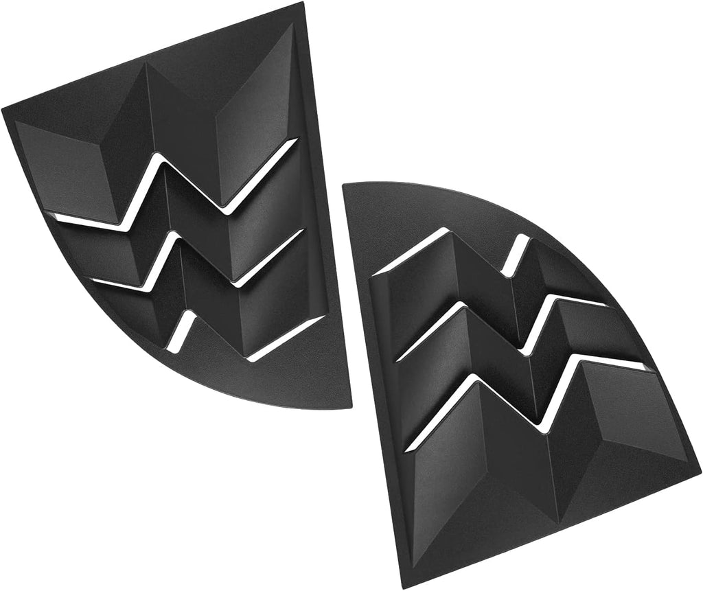 Matte Black Quarter Side Window Louvers for Ford Mustang 1999-2004 Coupe 2-Door Pack of 2 K6217