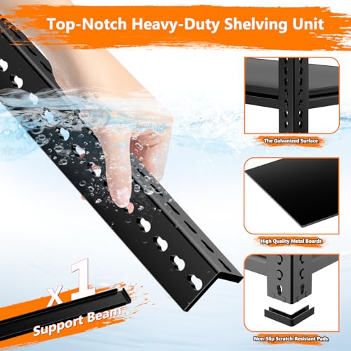 5 Tier Heavy Duty Adjustable Metal Garage Shelving P3062