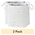 2 Pack White Black Drawstring Laundry Tote X492830