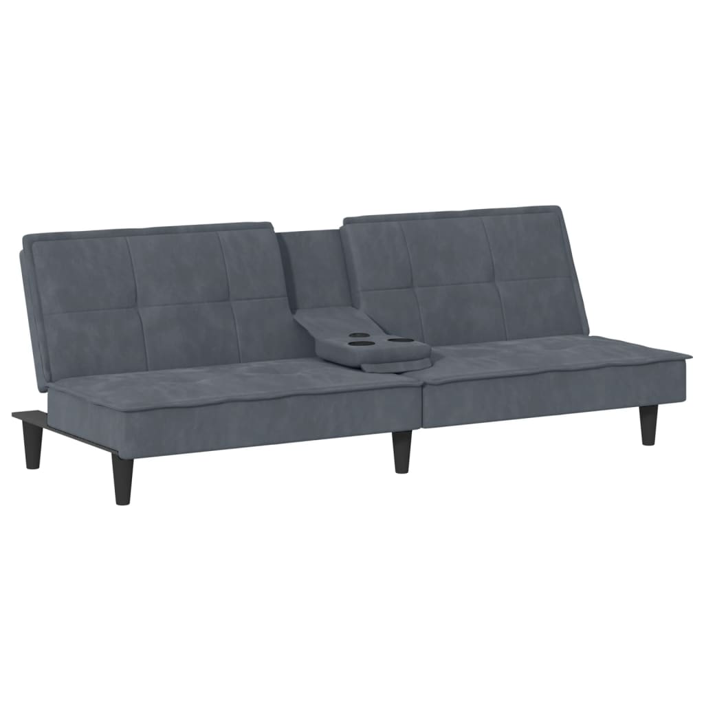 Dark Gray Sofa Bed with Cup Holders Y3117