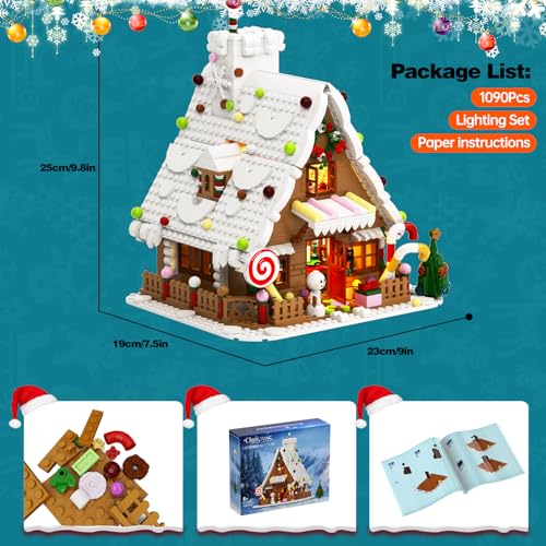 Gingerbread House Building Kit 1111 Pieces Building Blocks Toy Set C900998