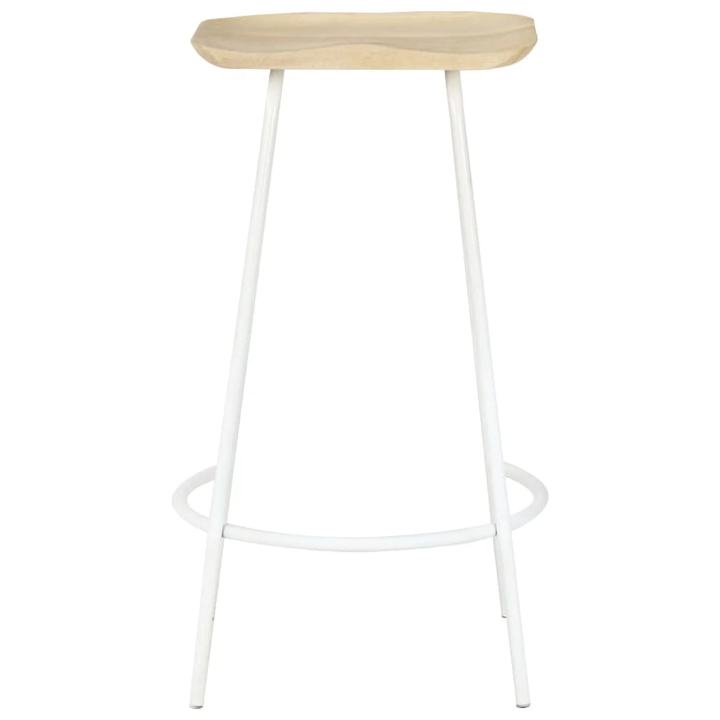 4 Piece Mango Wood Bar Stools with Footrest P830