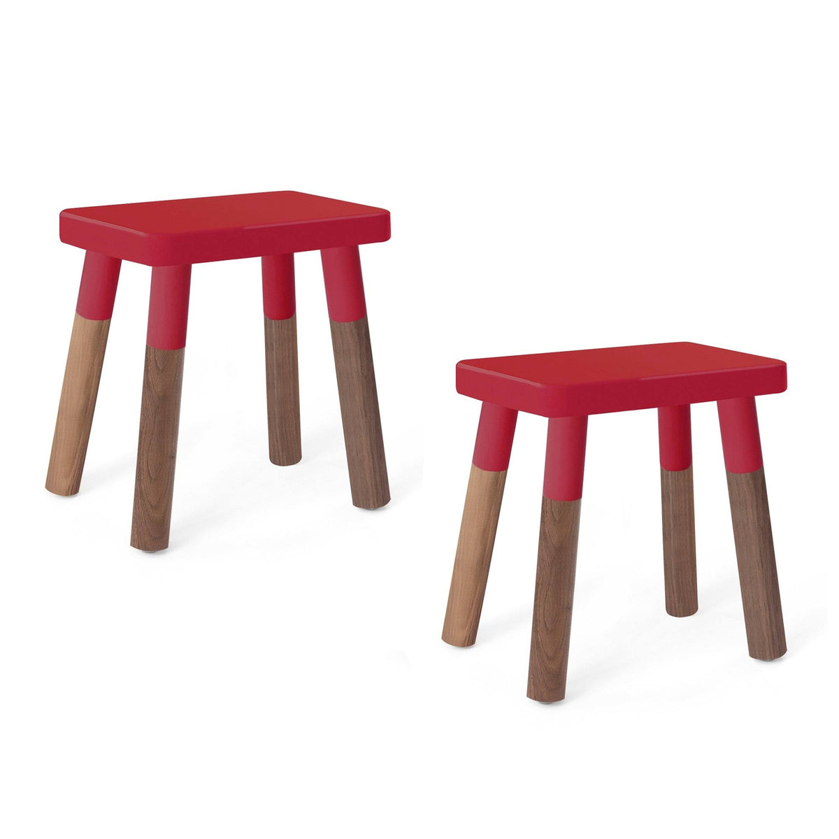 Red/Walnut Wood Kids Chairs (Set of 2) Z96624