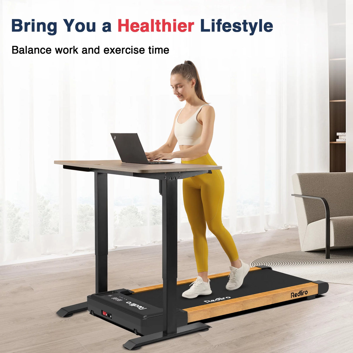 White 2.25HP Walking Pad Treadmill P2382