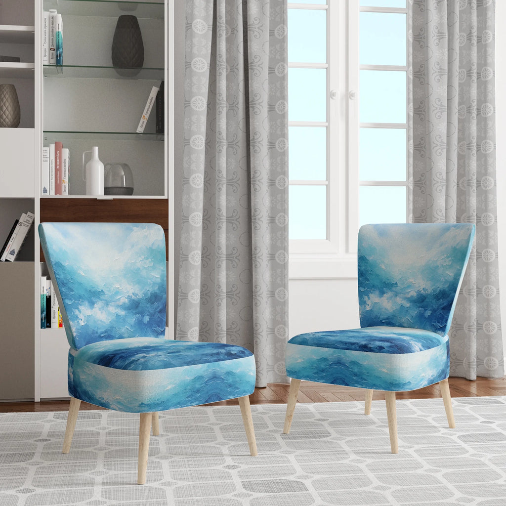 Blue Upholstered Accent Chair Q5103