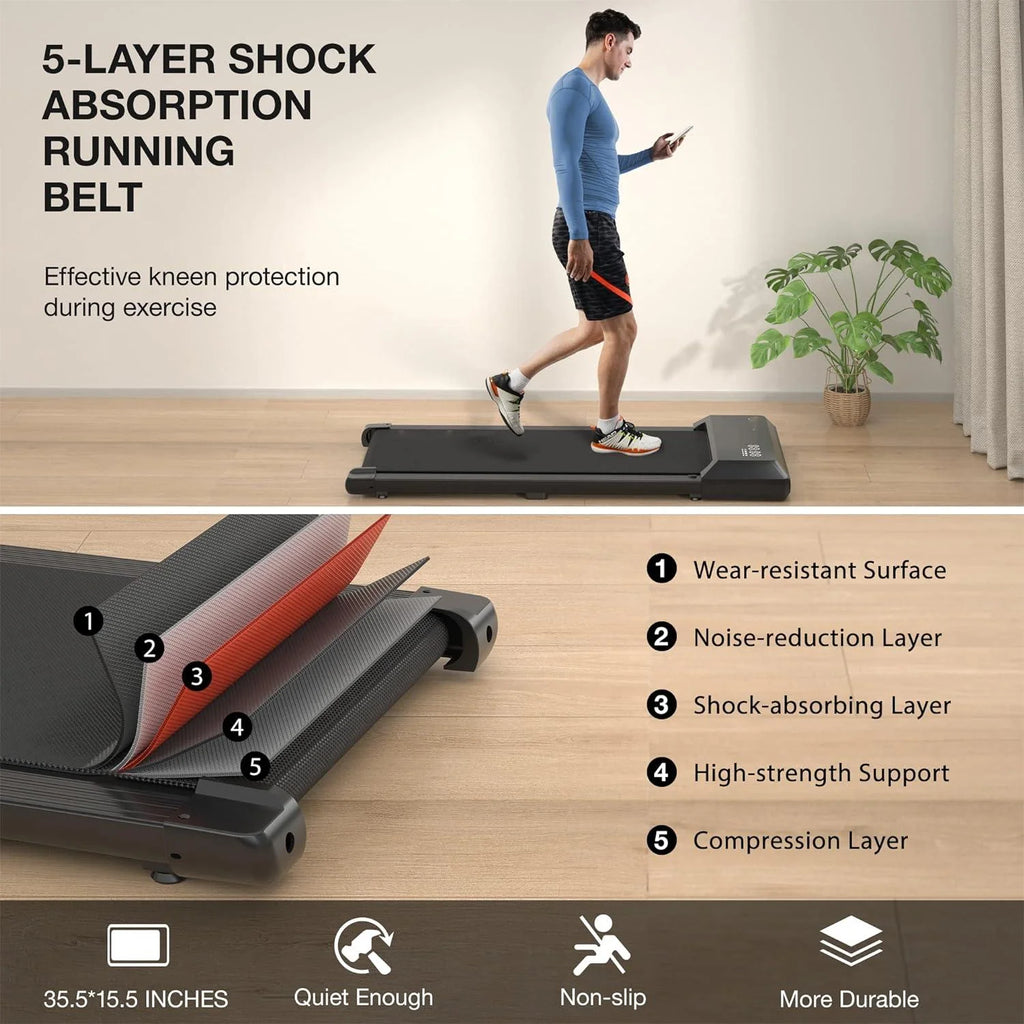Under Desk Treadmill 2 in 1 Electric Walking Pad 2.5HP T1933