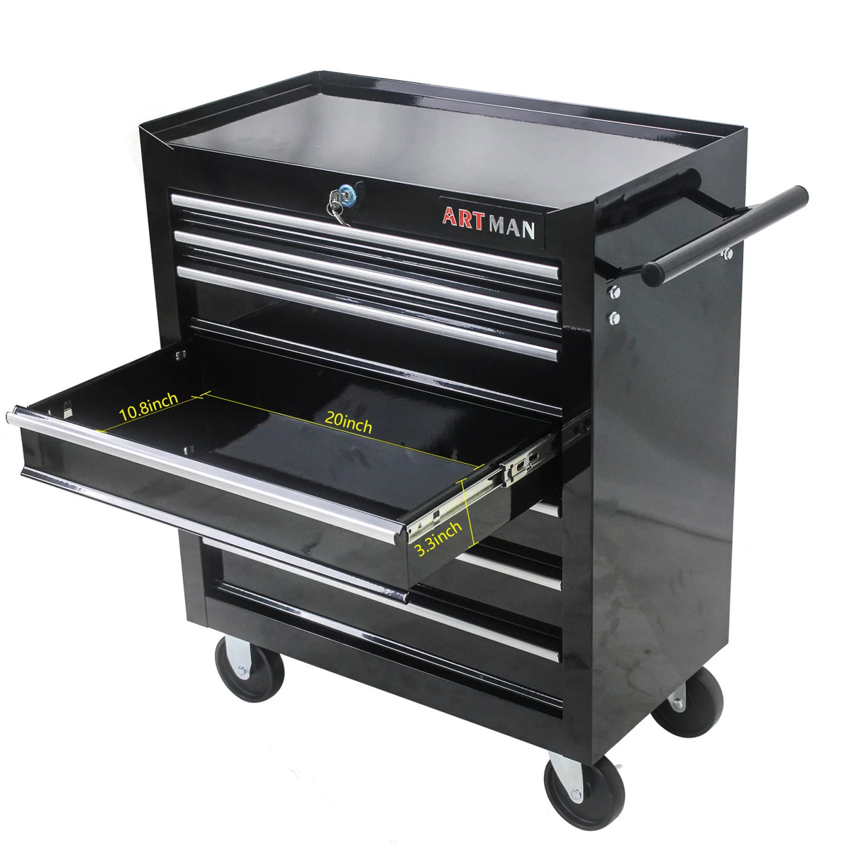 Blue 7 Drawer Rolling Tool Chest with Lock R65906