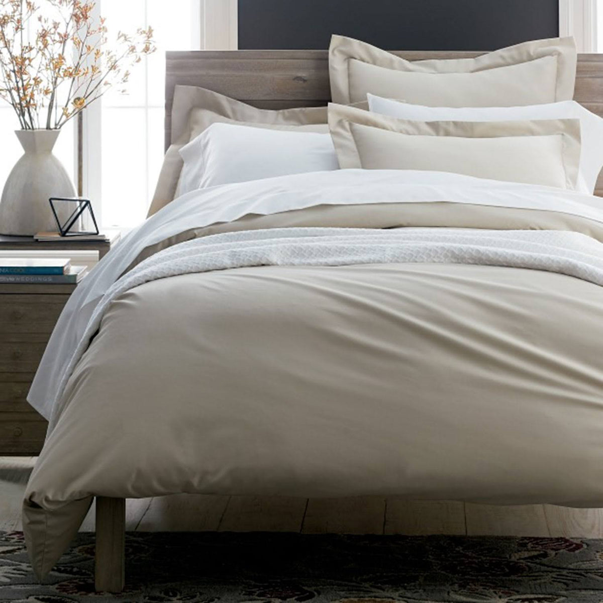 Ivory Queen Supima Cotton Sateen Duvet Cover M8312