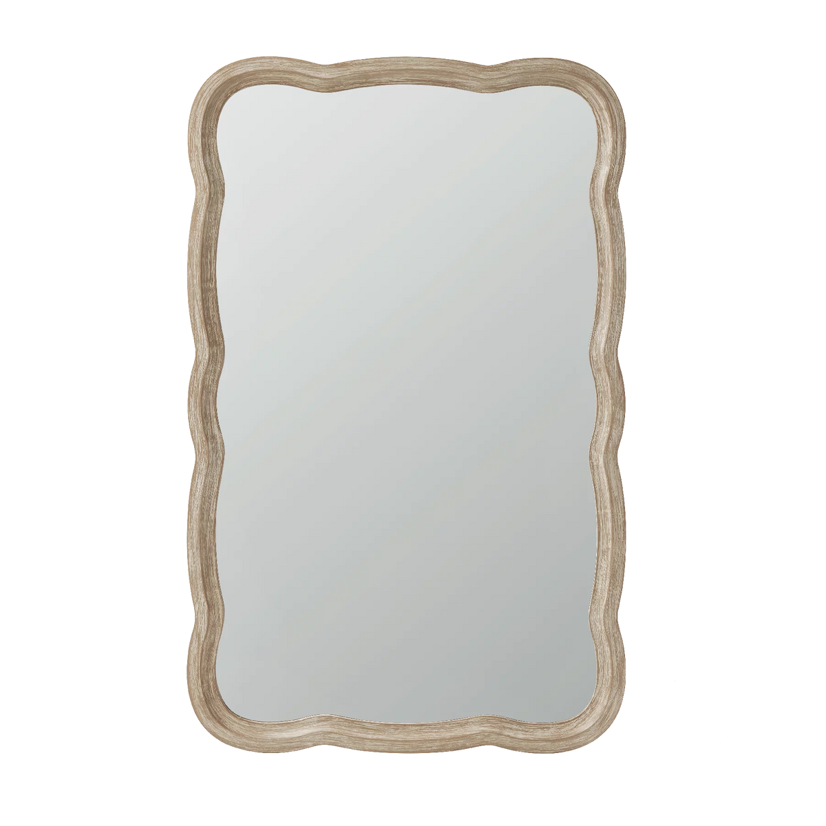 Curved Wood Frame Accent Mirror W849179