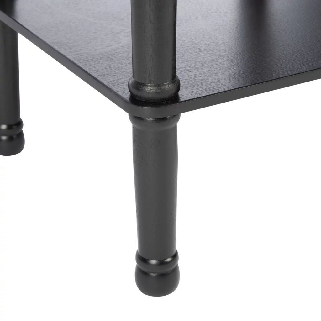 Black Rustic Square Accent Table Z3033
