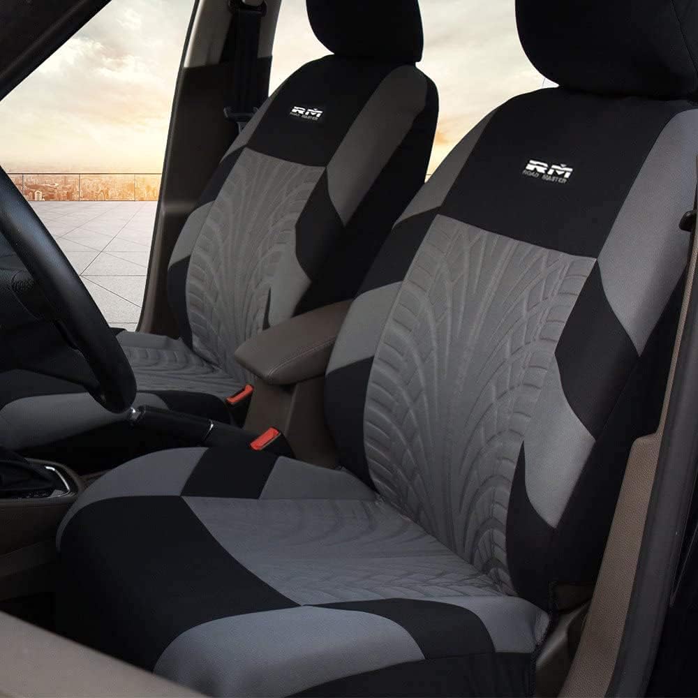 Gray 9pcs Car Seat Covers Full Set Z733