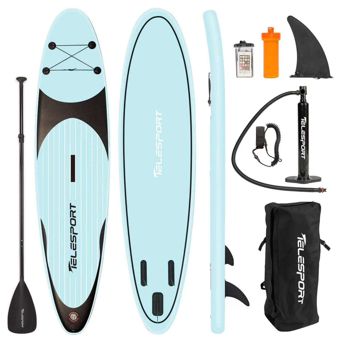 Inflatable Paddle Board with Accessories, Blue Y9496