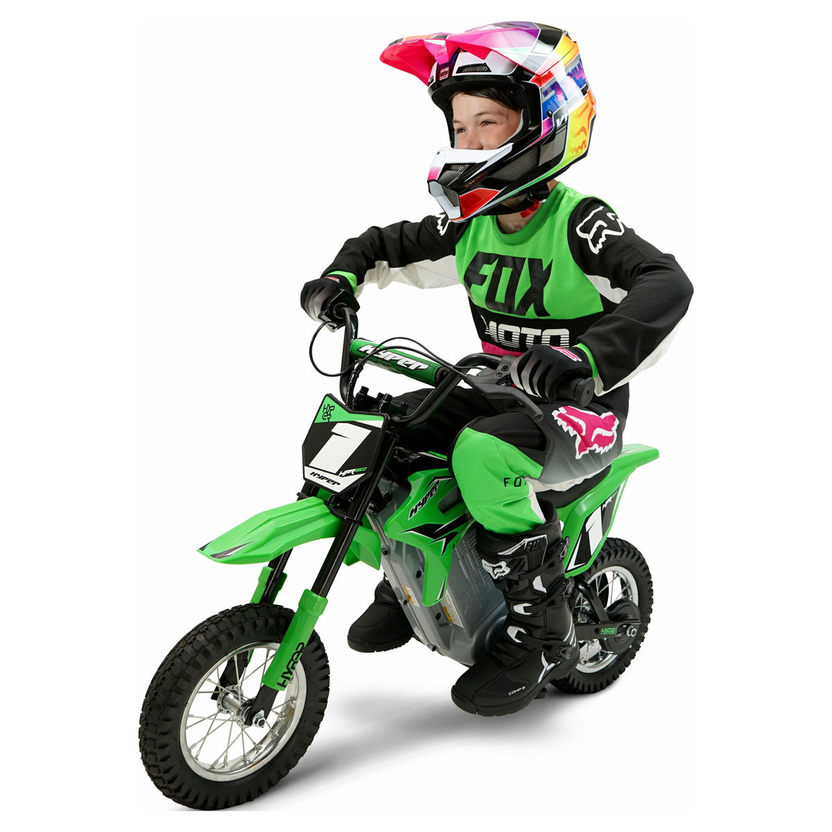 Green 24 Volt Electric Motorcycle F214