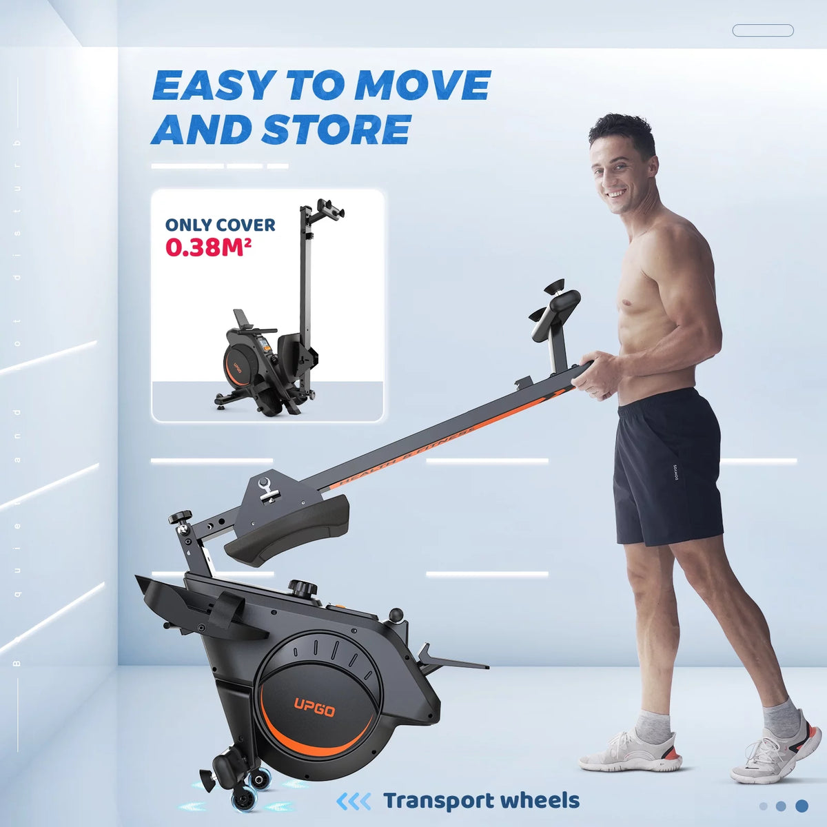 Magnetic Rowing Machine 350lbs Weight Capacity 8 Level Resistance R986