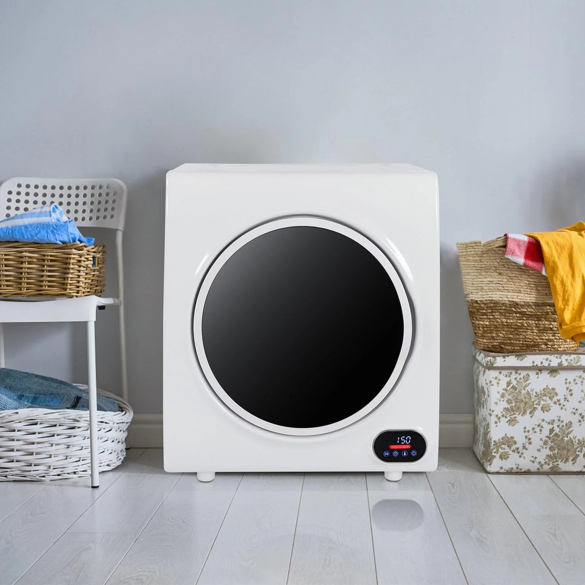 2.6 cu.ft Electric Portable Compact Laundry Dryer, White L87114