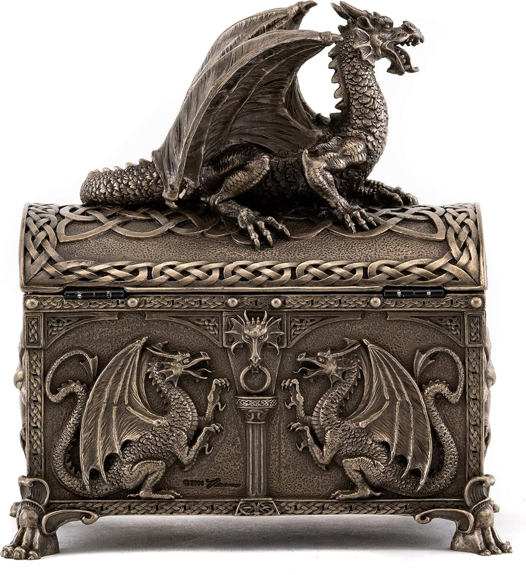 7-Inch Cold Cast Bronze Jewelry Box G69420