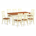 9 Piece Wood Dining Table and Chair Set Z77223
