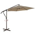 10ft Offset Hanging Patio Umbrella with Aluminum Stand Y207