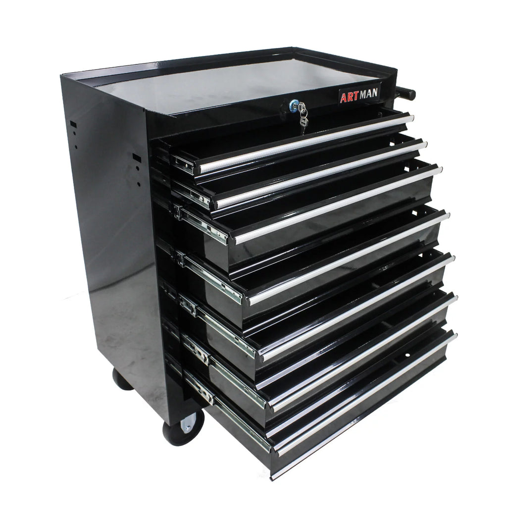 Blue 7 Drawer Rolling Tool Chest with Lock R65906