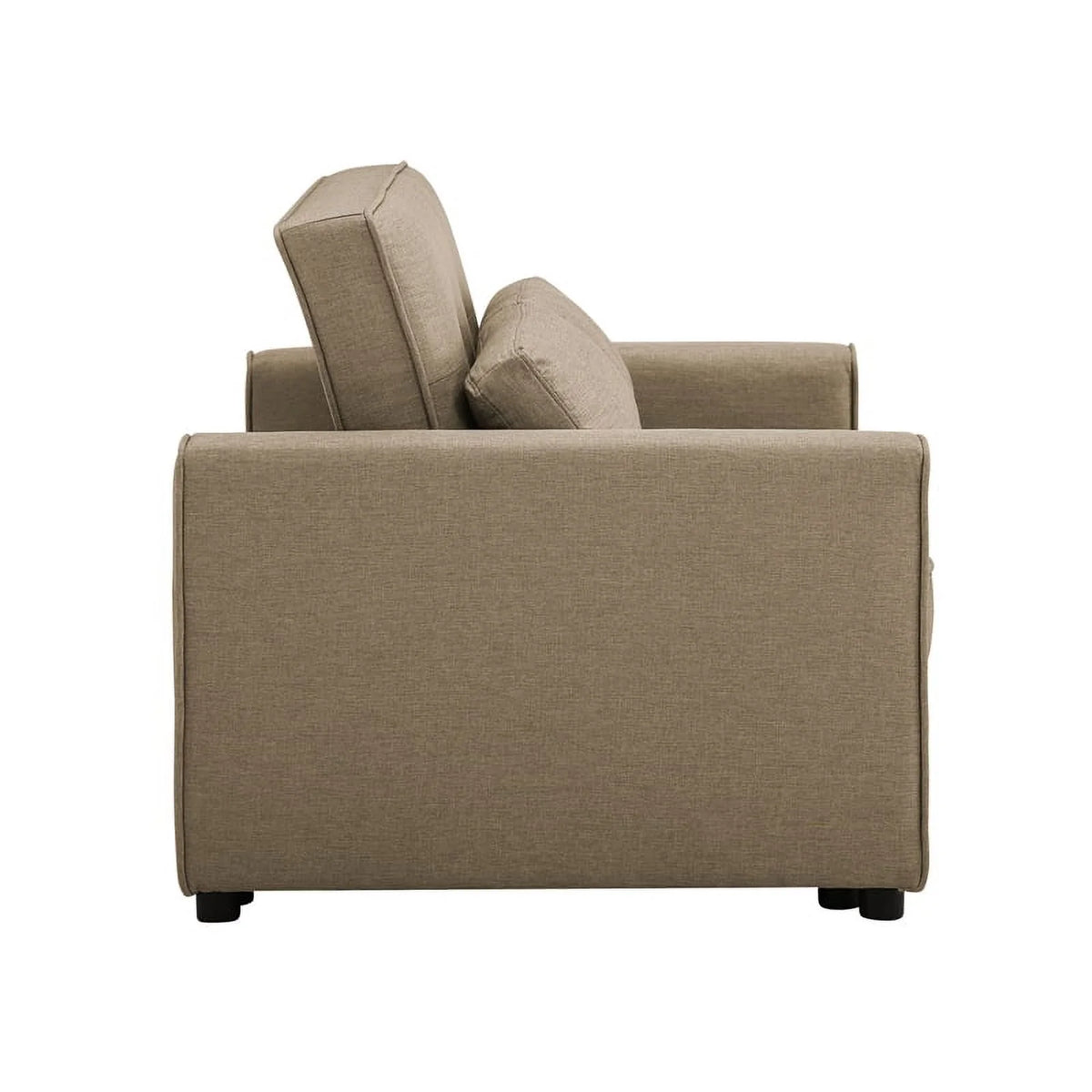 Twin Convertible Sleeper Tan Brown Fabric B69042