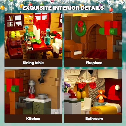 Gingerbread House Building Kit 1111 Pieces Building Blocks Toy Set C900998