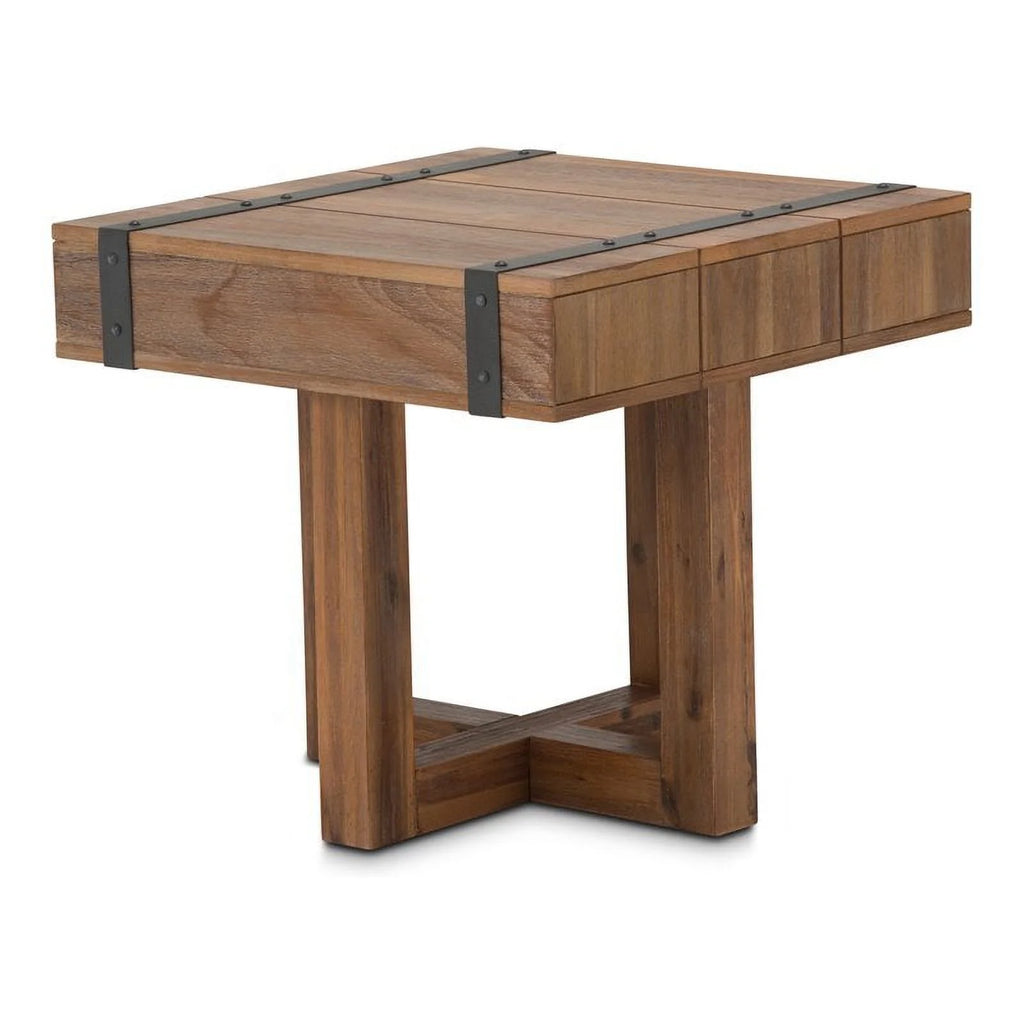 Wood End Table in Burnt Umber Brown D833493