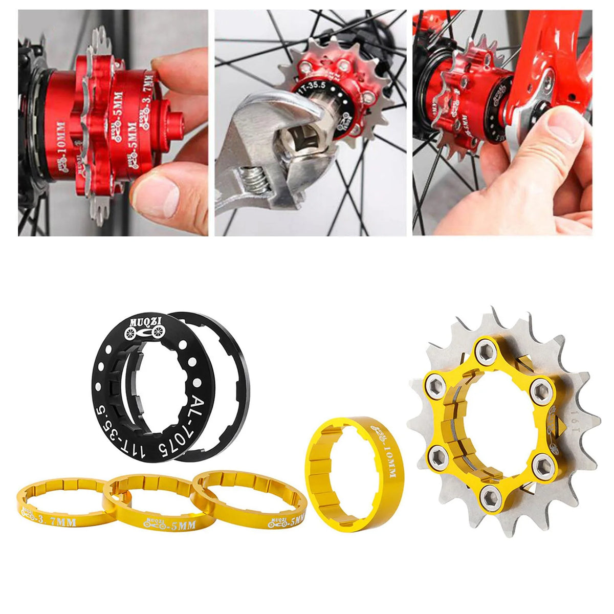 16T Single Cog Set Aluminum Alloy Freewheel Gear for Mountain Bike Hubs BMX M533