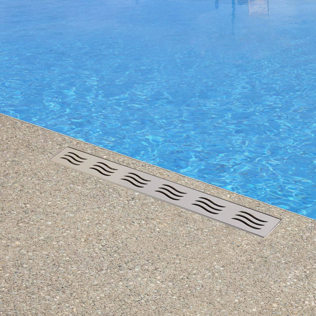 Brushed Stainless Steel Linear Shower Drain V288201