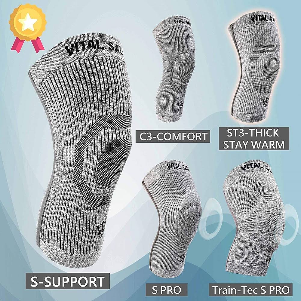 Compression Recovery Knee Sleeve Medium Light Grey F119732