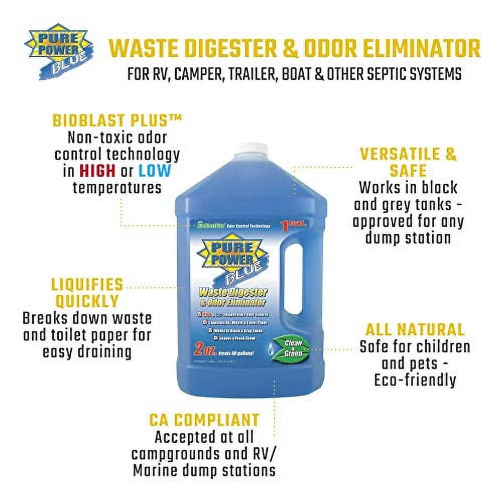 Blue Waste Digester and Odor Eliminator - 128-Ounce Bottle Y104866