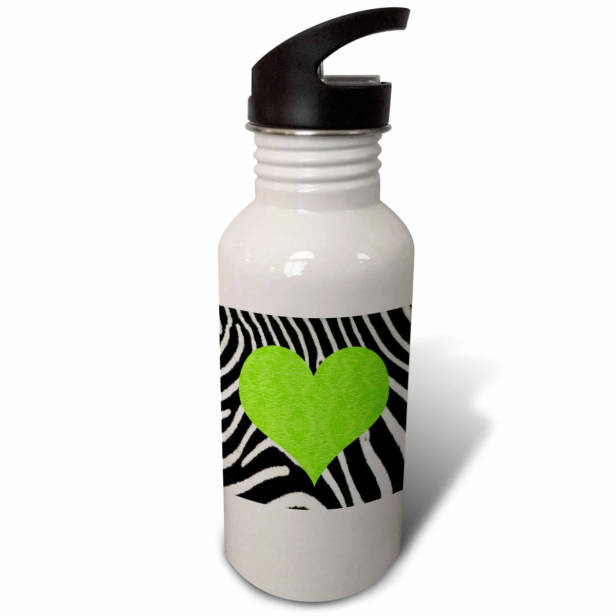 Green Heart Print 21 oz Sports Water Bottle K508846