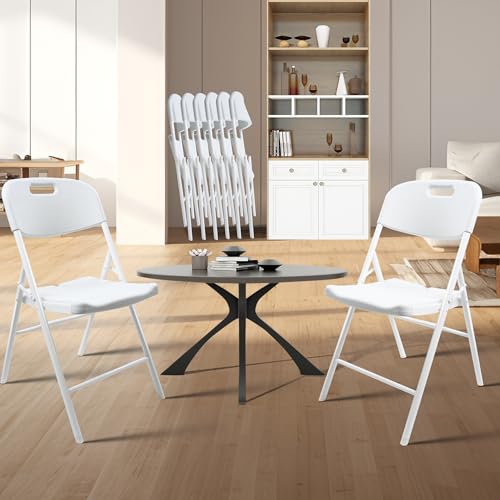 6 Pack White Folding Chair 700 lb Weight Capacity V366