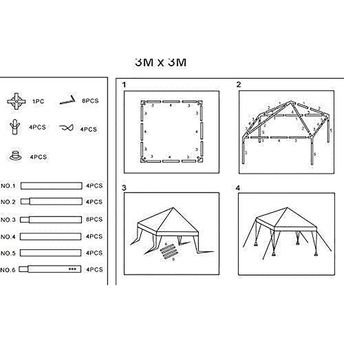 10 x 10 ft White Canopy Tent M24296