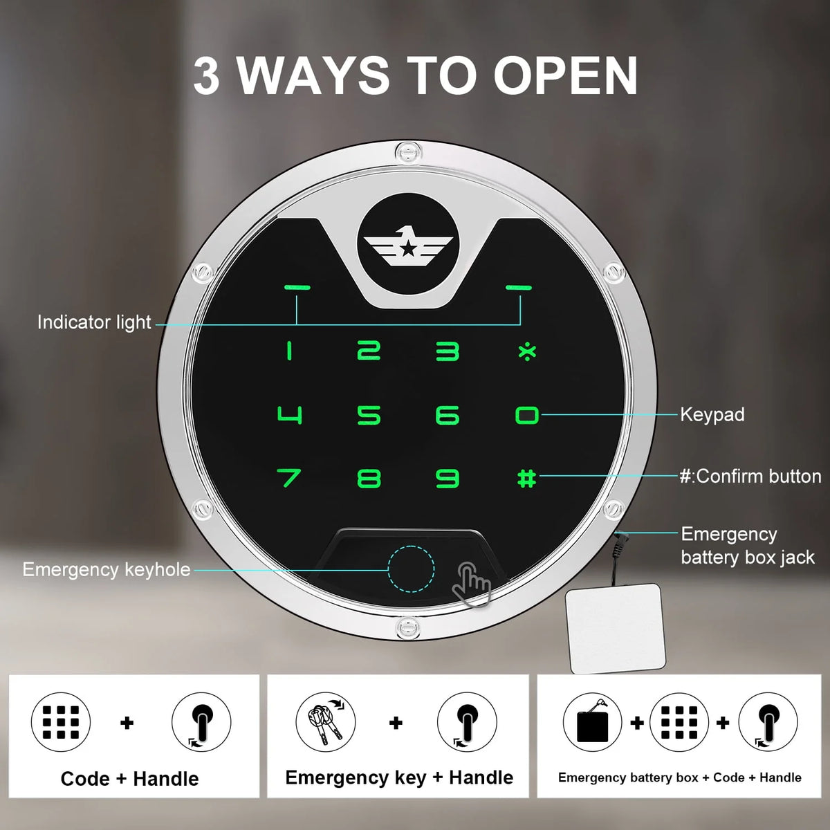 3-5 Long Gun Safe with Backlit Keypad Z4016