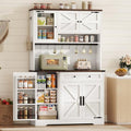 Black Kitchen Pantry Cabinet with Drawer and Doors G25566