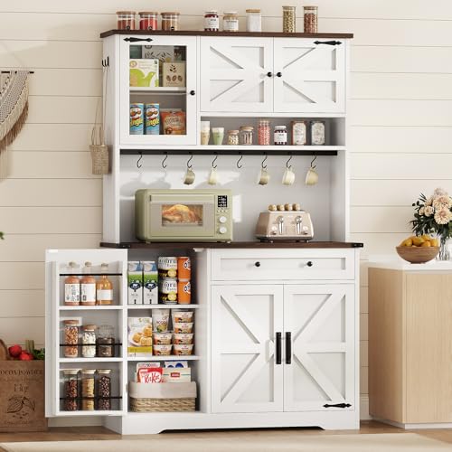 Black Kitchen Pantry Cabinet with Drawer and Doors G25566