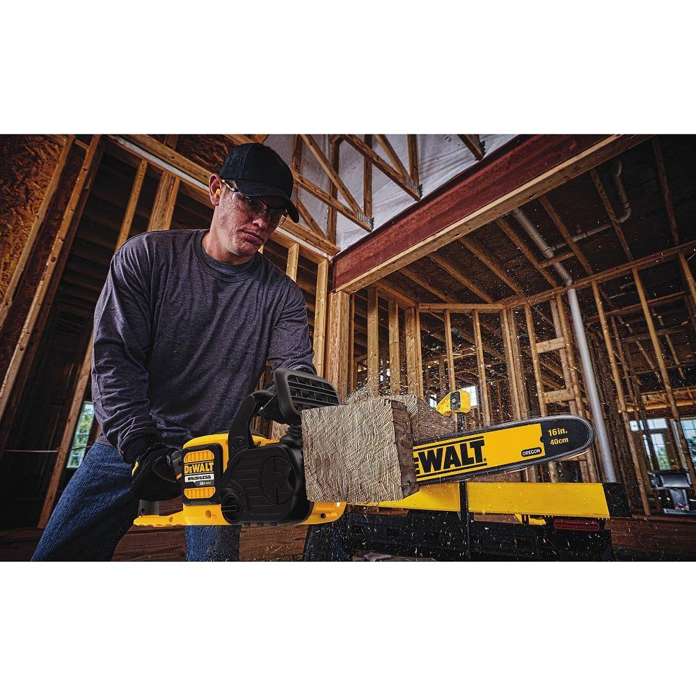 16 in. 60V Max Cordless Brushless Chainsaw with 3.0Ah Battery & Charger with Handheld Blower K515