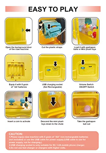 Large Claw Machine with Prizes, Adjustable Sound & Light, Candy Crane Vending Machine P84962