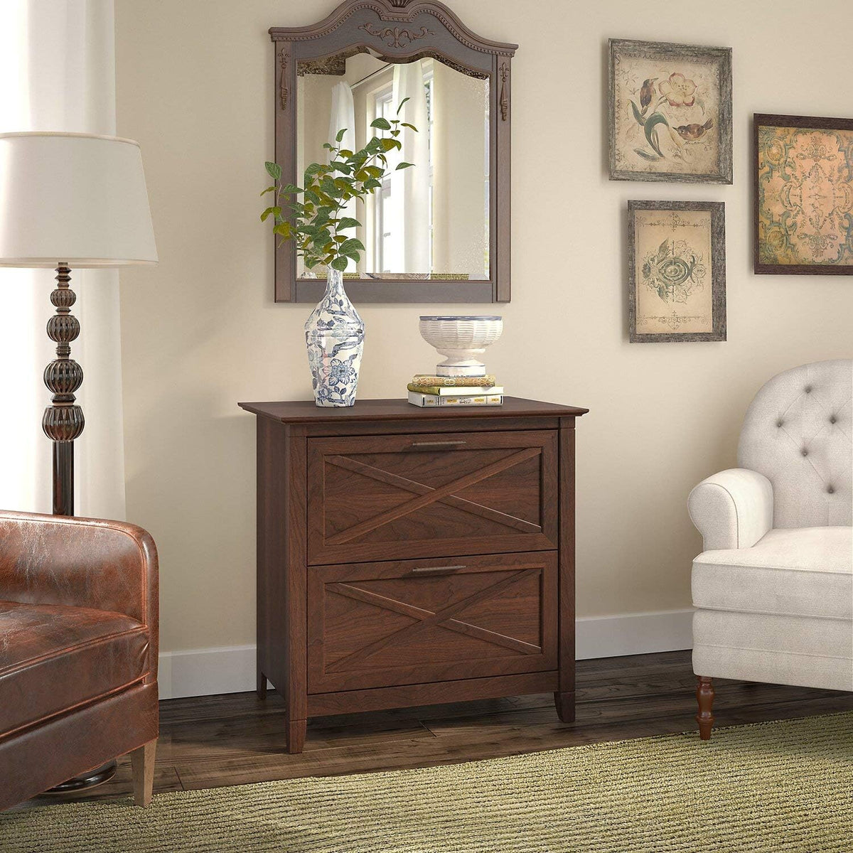 2 Drawer Lateral File Cabinet in Bing Cherry J863